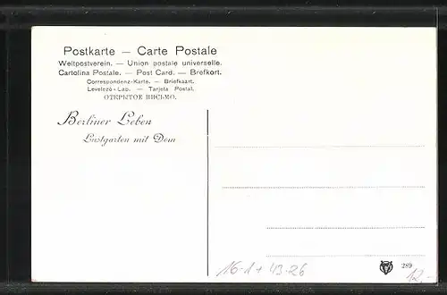 AK Berlin, Fotomontage aus Lustgarten mit Dom und Zeitungsverkäufer