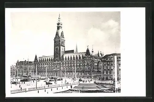 AK Hamburg, Blick auf das Rathaus
