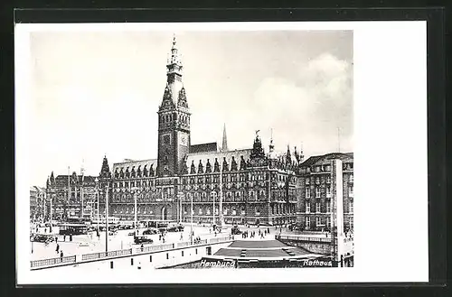 AK Hamburg, Totalansicht des Rathauses
