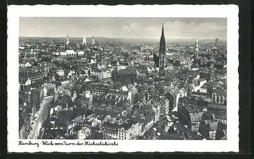 AK Hamburg, Blick vom Turm der Michaeliskirche auf die Stadt