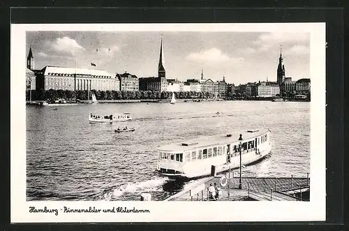 AK Hamburg, Binnenalster und Alsterdamm