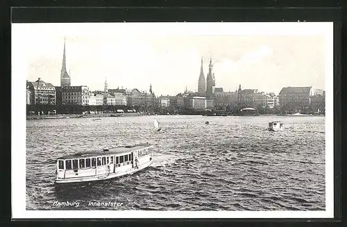 AK Hamburg, Idylle an der Innenalster