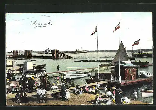 AK Hamburg-Altona, am Elbstrand