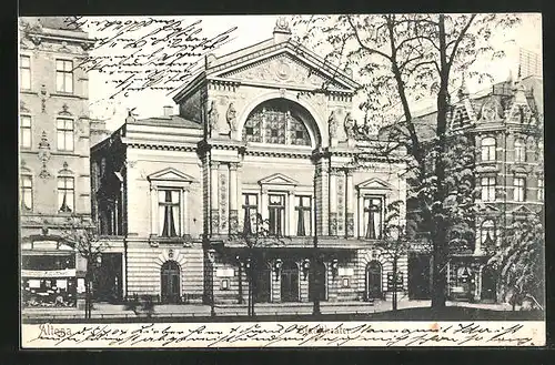 AK Hamburg-Altona, am Stadttheater