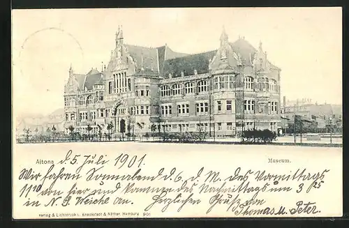 AK Hamburg-Altona, Blick zum Museum