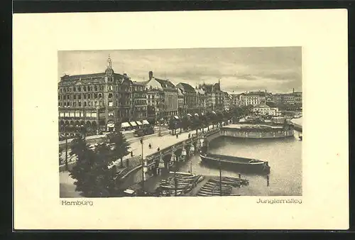 AK Hamburg-Neustadt, Jungfernstieg aus der Vogelschau