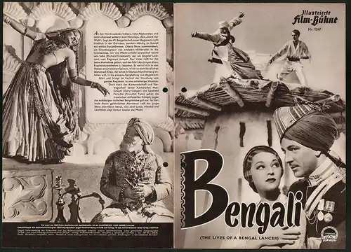 Filmprogramm IFB Nr. 1267, Bengali, Gary Cooper, Franchot Tone, Regie: Henry Hathaway