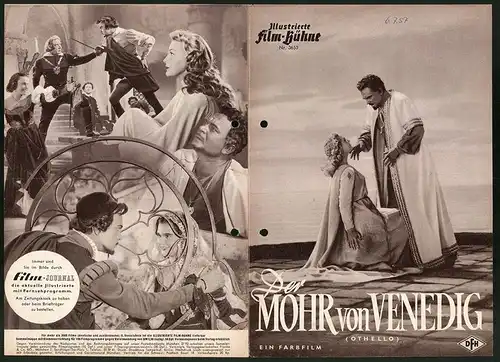 Filmprogramm IFB Nr. 3653, Der Mohr von Venedig, S. Bondartschuk, A. Popow, Regie: S. Jutkewitsch