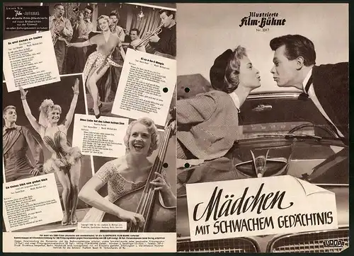 Filmprogramm IFB Nr. 3317, Mädchen mit schwachem Gedächtnis, Germaine Damar, Peter Weck, Regie: Geza v. Cziffra