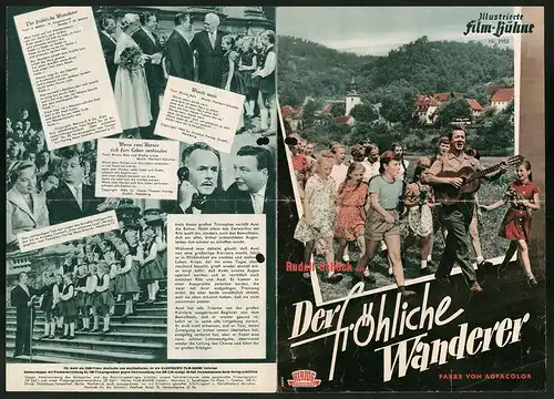 Filmprogramm IFB Nr. 2953, Der fröhliche Wanderer, Rudolf Schock, Waltraut Haas, Regie: Hans Quest