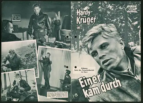 Filmprogramm DNF, Einer kam durch, Hardy Krüger, Colin Gordon, Regie: Roy Baker