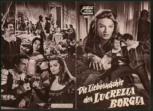 Filmprogramm DNF Nr. 4521, Die Liebesnächte der Lucrezia Borgia, Belinda Lee, Franco Fabrici, Regie: Sergio Grieco