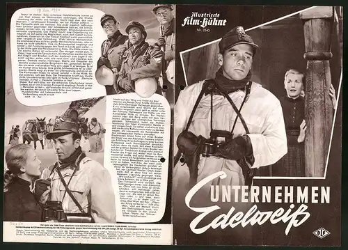 Filmprogramm IFB Nr. 2545, Unternehmen Edelweiss, Joachim Mock, Albert Hehn, Regie: Heinz Paul