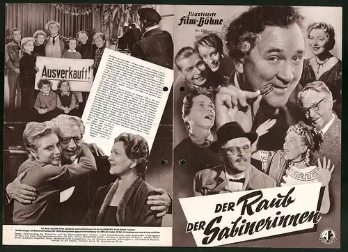 Filmprogramm IFB Nr. 2302, Der Raub der Sabinerinnen, Paul Hörbiger, Fita Benkhoff, Regie: Kurt Hoffmann
