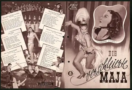 Filmprogramm DNF, Die verschleierte Maja, Maria Litto, Willy Fritsch, Regie: Geza von Cziffra