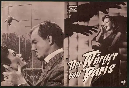 Filmprogramm DNF, Der Würger von Paris, Karl Malden, Claude Dauphin, Regie: Roy del Ruth