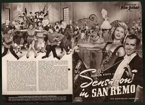 Filmprogramm IFB Nr. 1220, Sensation in San Remo, Marika Rökk, Peter Pasetti, Regie: Georg Jacoby