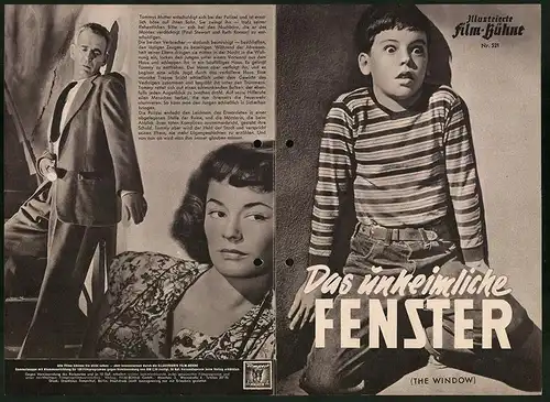 Filmprogramm IFB Nr. 521, Das unheimliche Fenster, Bobby Driscoll, Barbara Hale, Regie: Ted Tetzlaff