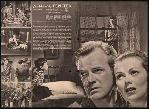 Filmprogramm IFB Nr. 521, Das unheimliche Fenster, Bobby Driscoll, Barbara Hale, Regie: Ted Tetzlaff