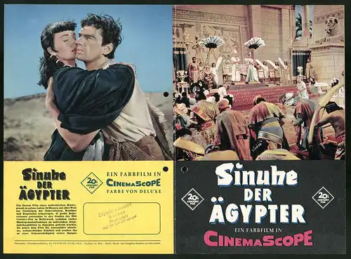 Filmprogramm unbekannt, Sinuhe der Ägypter, Jean Simmons, Victor Mature, Regie: Michael Curtiz