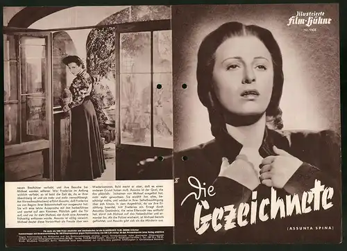 Filmprogramm IFB Nr. 1408, Die Gezeichnete, Anna Magnani, Antonio Centa, Regie: Mario Mattoli