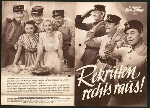 Filmprogramm IFB Nr. 1593, Rekruten rechts raus!, Gus Dahlström, Holger Höglund, Regie: Gösta Bernhard