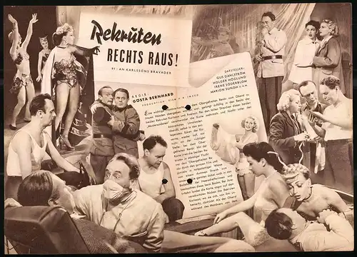 Filmprogramm IFB Nr. 1593, Rekruten rechts raus!, Gus Dahlström, Holger Höglund, Regie: Gösta Bernhard