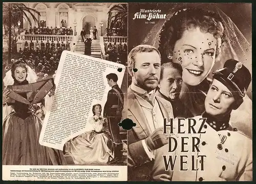 Filmprogramm IFB Nr. 1460, Herz der Welt, Hilde Krahl, Dieter Borsche, Regie: Harald Braun