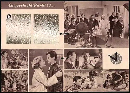 Filmprogramm PFP Nr. 105 /58, Es geschieht Punkt 10..., Serge Reggiani, Jeanne Moreau, Regie: Gilles Grangier