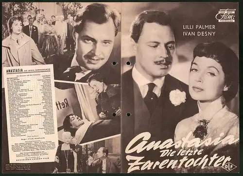 Filmprogramm DNF, Anastasia - Die letzte Zarentochter, Lilli Palmer, Ivan Desny, Regie: Falk Harnack