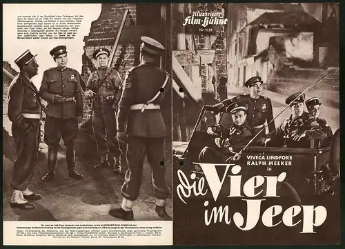 Filmprogramm IFB Nr. 1158, Die Vier im Jeep, Viveca Lindfors, Ralph Meeker, Regie: Leopold Lindtberg