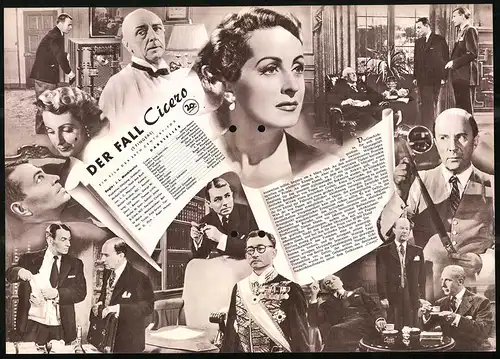 Filmprogramm IFB Nr. 1624, Der Fall Cicero, Jamnes Mason, Danielle Darrieux, Regie: J. L. Mankiewicz