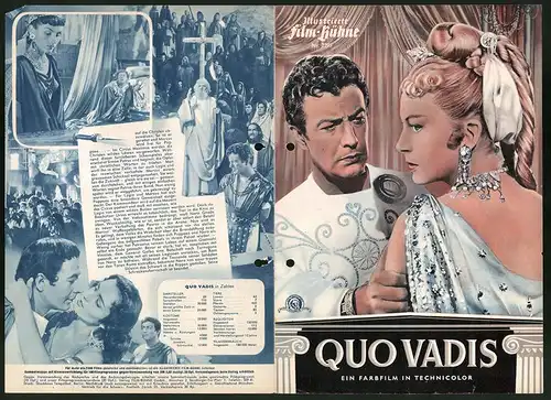 Filmprogramm IFB Nr. 2295, Quo Vadis, Robert Taylor, Deborah Kerr, Regie: Mervyn LeRoy