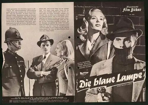Filmprogramm IFB Nr. 829, Die blaue Lampe, Jack Warner, Jimmy Hanley, Regie: Basil Dearden