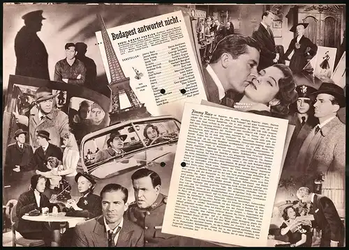 Filmprogramm IFB Nr. 2095, ...Budapest antwortet nicht., Dana Andrews, Marta Toren, Regie: Robert Parrish