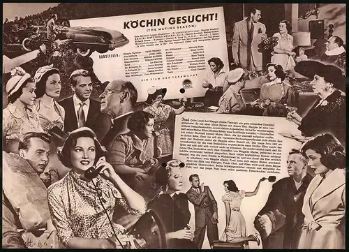 Filmprogramm IFB Nr. 1322, Köchin gesucht!, Gene Tierney, John Lund, Regie: Mitchell Leisen