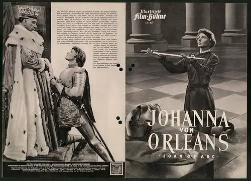 Filmprogramm IFB Nr. 837, Johanna von Orleans, Ingrid Bergman, José Ferrer, Regie: Victor Fleming