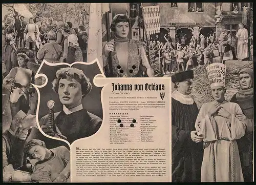 Filmprogramm IFB Nr. 837, Johanna von Orleans, Ingrid Bergman, José Ferrer, Regie: Victor Fleming