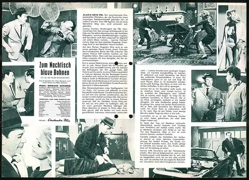 Filmprogramm IFB Nr. 6629, Zum Nachtisch blaue Bohnen, Eddie Constantine, Gaia Germani, Regie: Bernard Borderie