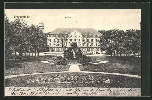 AK Travemünde a. d. Ostsee, das Kurhaus vom Park aus gesehen