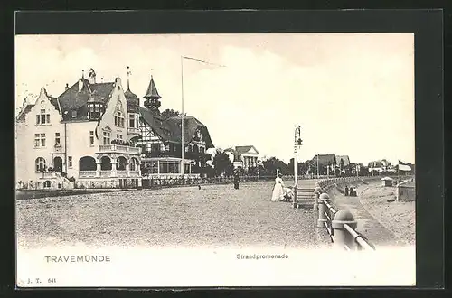 AK Travemünde a. d. Ostsee, Strandhotel an der Strandpromenade