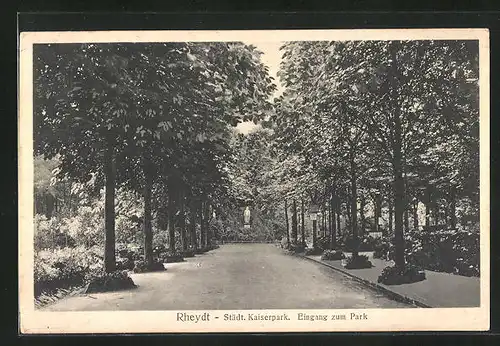 AK Rheydt, städt. Kaiserpark, Eingang zum Park