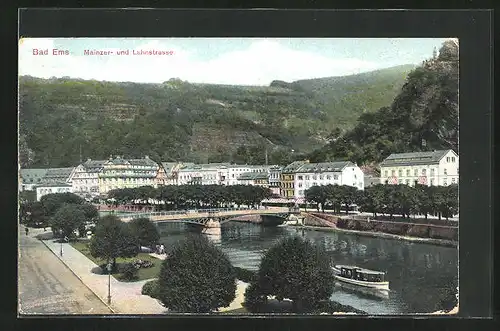 AK Bad Ems, Mainzer- und Lahnstrasse