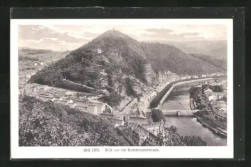 AK Bad Ems, Blick von der Bismarckpromenade