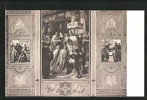 AK Goslar, Kaiserhaus, Wislicenus, Krönung Heinrichs II. in Rom