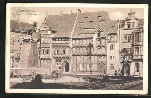 AK Braunschweig, Burgplatz mit Gilde-Haus