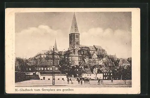 AK M.-Gladbach, Ansicht mit Kirche vom Geroplatz aus