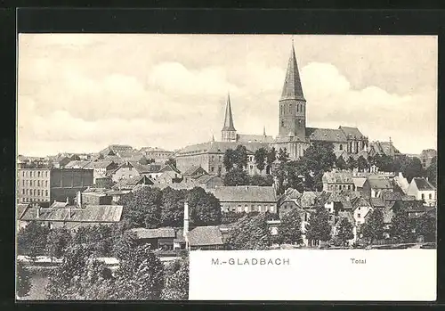 AK M.-Gladbach, Kirchen und die Stadt