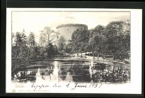 AK Goslar am Harz, Blick auf den Zwinger