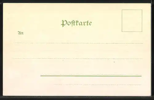 Lithographie Goslar am Harz, Panoramaansicht der Stadt